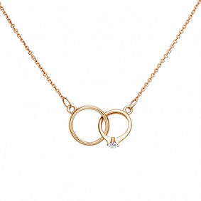 Золотое колье Platina 07-0183-00-401-1110-03 с фианитом 07-0183-00-401-1110-03 фото