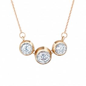 Золотое колье Platina 07-0188-00-501-1110-38 с фианитом 07-0188-00-501-1110-38 фото