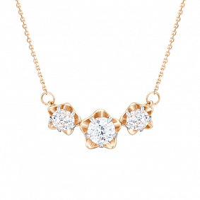 Золотое колье Platina 07-0189-00-501-1110-38 с фианитом 07-0189-00-501-1110-38 фото