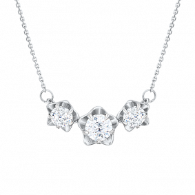 Колье из белого золота Platina 07-0189-00-501-1120-38 с фианитом 07-0189-00-501-1120-38 фото