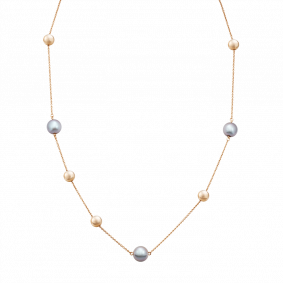 Золотое колье Platina 07-0205-00-301-1110-31 с жемчугом 07-0205-00-301-1110-31 фото