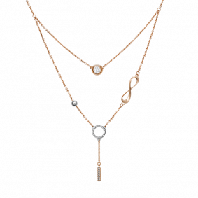 Золотое колье Platina 07-0211-00-401-1111 с фианитом 07-0211-00-401-1111 фото