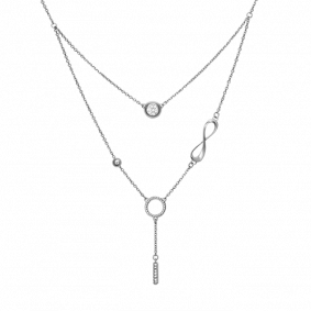 Колье из белого золота Platina 07-0211-00-401-1120 с фианитом 07-0211-00-401-1120 фото