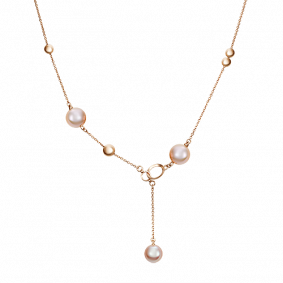 Золотое колье Platina 07-0215-00-301-1110-31 с жемчугом 07-0215-00-301-1110-31 фото