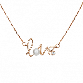 Золотое колье Platina 07-0224-00-307-1110-31 с фианитом и жемчугом 07-0224-00-307-1110-31 фото