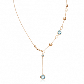 Золотое колье Platina 07-0229-00-201-1110-46 с топазом 07-0229-00-201-1110-46 фото