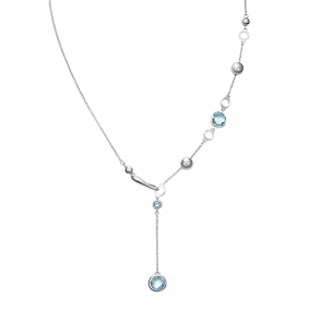 Колье из белого золота Platina 07-0229-00-201-1120-46 с топазом 07-0229-00-201-1120-46 фото