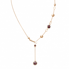 Золотое колье Platina 07-0229-00-204-1110-46 с гранатом 07-0229-00-204-1110-46 фото