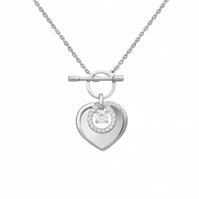 Колье из белого золота Platina 07-0233-00-501-1120-38 с фианитом 07-0233-00-501-1120-38 фото
