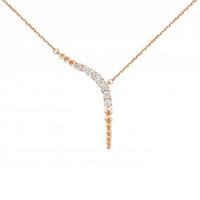 Золотое колье Platina 07-0292-00-401-1110 с фианитом 07-0292-00-401-1110 фото