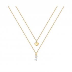 Золотое колье SOKOLOV 070240 с фианитом 070240 фото