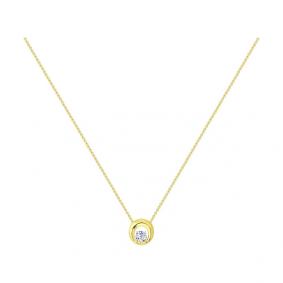 Колье из лимонного золота SOKOLOV 070252-2 с фианитом 070252-2 фото