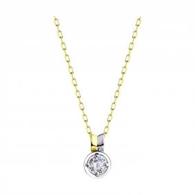 Колье из лимонного золота SOKOLOV 070327-2 с фианитом 070327-2 фото
