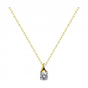 Колье из лимонного золота SOKOLOV 070330-2 с фианитом 070330-2 фото