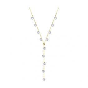 Колье из лимонного золота SOKOLOV 070376-2 с фианитом 070376-2 фото