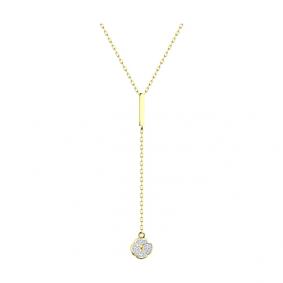 Колье из лимонного золота SOKOLOV 070401-2 с фианитом 070401-2 фото