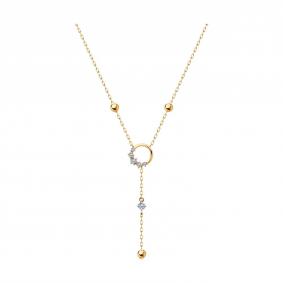 Золотое колье SOKOLOV 070446 с фианитом 070446 фото