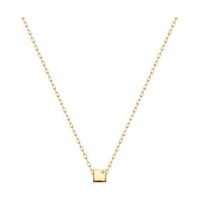 Золотое колье SOKOLOV 070472 с фианитом 070472 фото