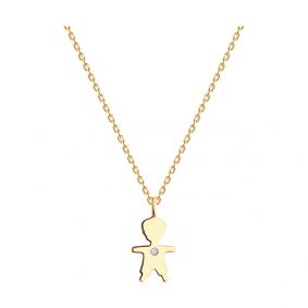 Золотое колье SOKOLOV 070588 с фианитом 070588 фото