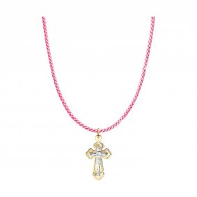 Текстильный шнурок-колье с декоративным элементом из золота SOKOLOV 070604 070604 фото