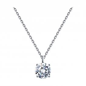 Колье из белого золота SOKOLOV 070635-3 с муассанитом 070635-3 фото