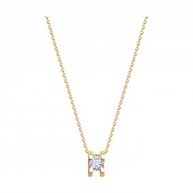 Золотое колье SOKOLOV 070649 с фианитом 070649 фото