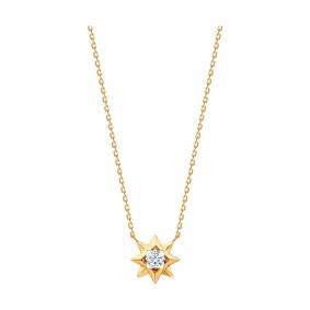 Золотое колье SOKOLOV 070673 с фианитом 070673 фото