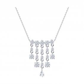 Колье из белого золота SOKOLOV 070684-3 с фианитом 070684-3 фото
