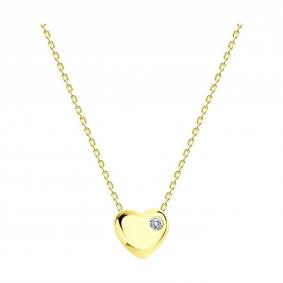 Колье из лимонного золота SOKOLOV 070688-2 с фианитом 070688-2 фото