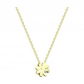 070689-2: Колье из желтого золота с фианитом 070689-2 фото