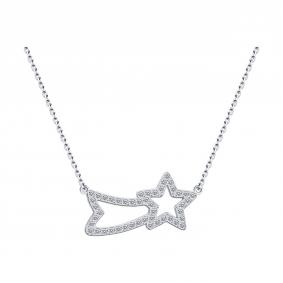 Колье из белого золота SOKOLOV 070691-3 с фианитом 070691-3 фото