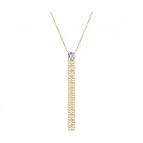 070718: Колье из золота с фианитом 070718 фото