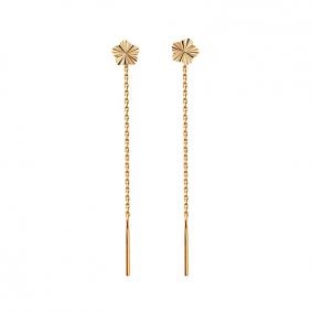 Золотые серьги Золотые узоры 08-0507 08-0507 фото