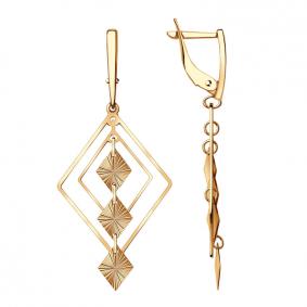 Золотые серьги Золотые узоры 08-1422 08-1422 фото