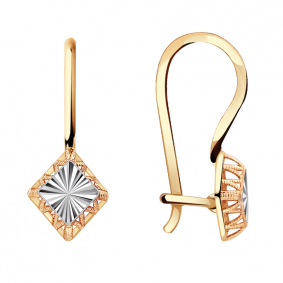 Золотые серьги Золотые узоры 08-1535 08-1535 фото