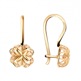 Золотые серьги Золотые узоры 08-1742 08-1742 фото