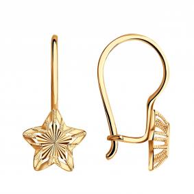 Золотые серьги Золотые узоры 08-1744 08-1744 фото