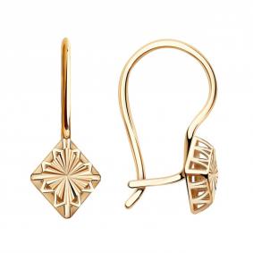 Золотые серьги Золотые узоры 08-1745 08-1745 фото