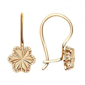 Золотые серьги Золотые узоры 08-1746 08-1746 фото