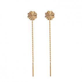 Золотые серьги Золотые узоры 08-1765 08-1765 фото