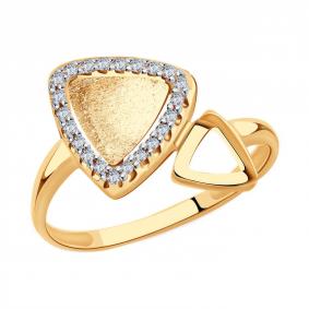 Золотое кольцо Золотые узоры 08-51-0022-00 с цирконием 08-51-0022-00 фото