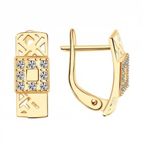 Золотые серьги Золотые узоры 08-52-0065-00 08-52-0065-00 фото