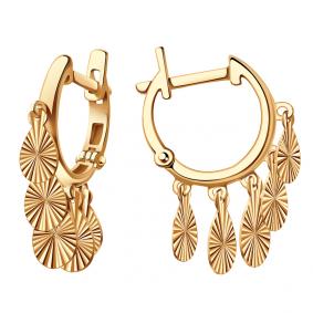 Золотые серьги Золотые узоры 08-62-0006-00 08-62-0006-00 фото