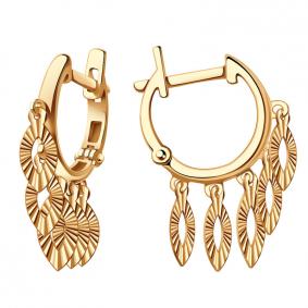 Золотые серьги Золотые узоры 08-62-0008-00 08-62-0008-00 фото