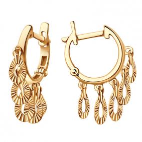 Золотые серьги Золотые узоры 08-62-0011-00 08-62-0011-00 фото