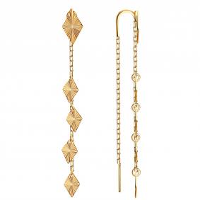 Золотые серьги-трансформеры Золотые узоры 08-62-0191-00 08-62-0191-00 фото