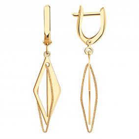 Золотые серьги Золотые узоры 08-62-0269-00 08-62-0269-00 фото