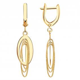 Золотые серьги Золотые узоры 08-62-0272-00 08-62-0272-00 фото