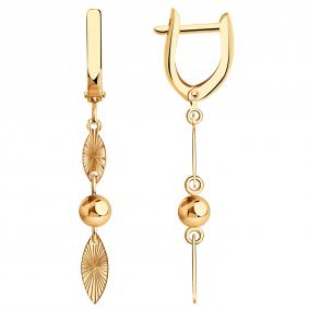 Золотые серьги Золотые узоры 08-62-0294-00 08-62-0294-00 фото