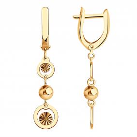 Золотые серьги Золотые узоры 08-62-0296-00 08-62-0296-00 фото